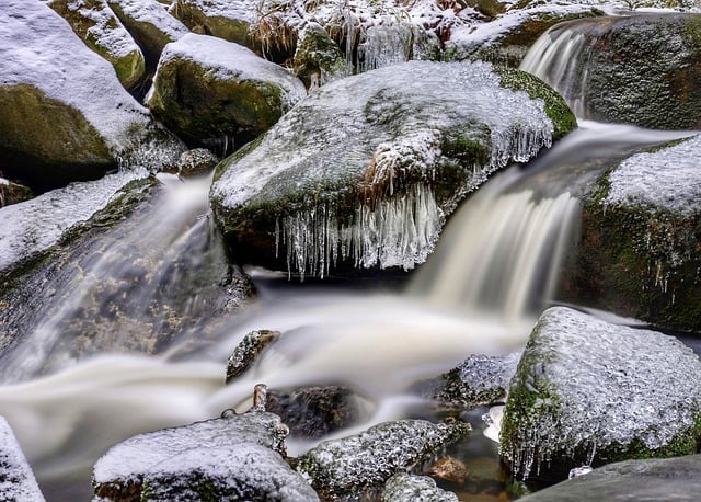 Free download water winter river long exposure free picture to be edited with GIMP free online image editor