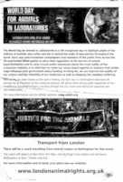 Free download WDAIL 2014 Leaflet London Animal Rights free photo or picture to be edited with GIMP online image editor