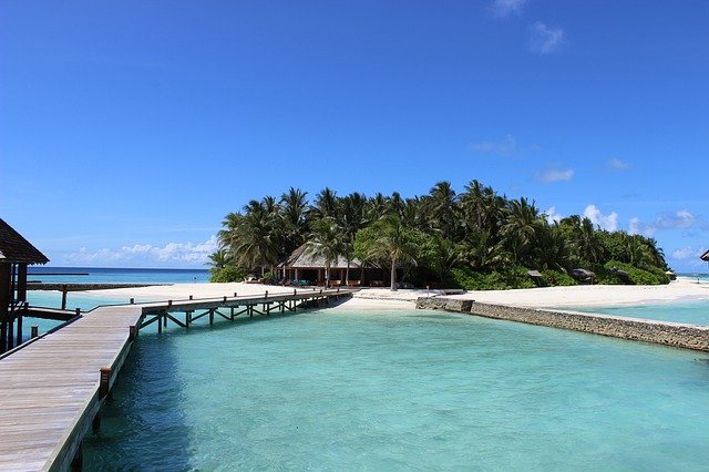 Scarica gratuitamente Web Maldives Wooden Track: foto o immagini gratuite da modificare con l'editor di immagini online GIMP