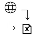 Website2Excel  screen for extension Chrome web store in OffiDocs Chromium
