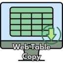 Web Table Copy  screen for extension Chrome web store in OffiDocs Chromium