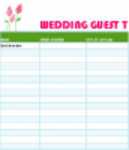 Free download Wedding Guest List Format DOC, XLS or PPT template free to be edited with LibreOffice online or OpenOffice Desktop online