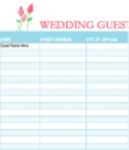 Free download Wedding Guest List Template 1 DOC, XLS or PPT template free to be edited with LibreOffice online or OpenOffice Desktop online