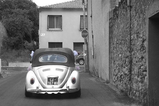 Free download Wedding Volkswagon Vw Bug -  free photo or picture to be edited with GIMP online image editor