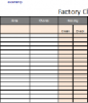 Free download Weekly Factory Cleaning Schedule DOC, XLS or PPT template free to be edited with LibreOffice online or OpenOffice Desktop online
