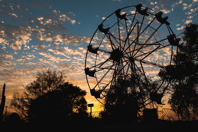 Téléchargement gratuit de Wheel Of Fortune Park Sky - photo ou image gratuite à éditer avec l'éditeur d'images en ligne GIMP