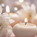 White Candle and White Chrysanthemum  screen for extension Chrome web store in OffiDocs Chromium