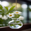 White chrysanthemum vase wallpaper  screen for extension Chrome web store in OffiDocs Chromium