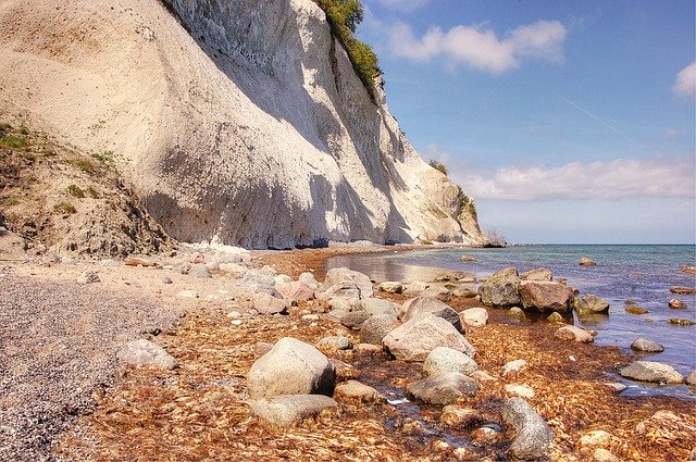 Бесплатно скачать Белые скалы Мон Дания Балтийское море - бесплатную фотографию или картинку для редактирования с помощью онлайн-редактора изображений GIMP