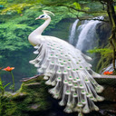 White peacock wallpaper  screen for extension Chrome web store in OffiDocs Chromium