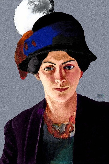 Free download Wife 1909 August Macke -  free illustration to be edited with GIMP free online image editor
