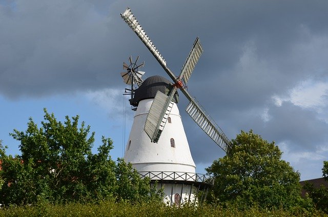 Free download Windmill Denmark Baltic Sea -  free photo or picture to be edited with GIMP online image editor