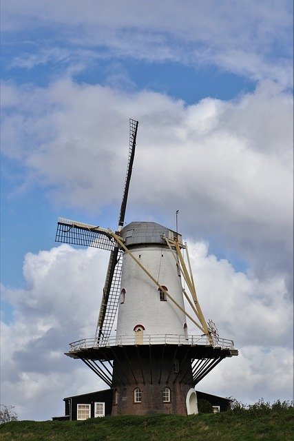 Descarga gratuita Molino de viento Holanda Países Bajos - foto o imagen gratis para editar con el editor de imágenes en línea GIMP
