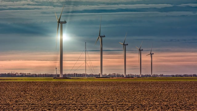 Free download windmills clouds sun horizon free picture to be edited with GIMP free online image editor