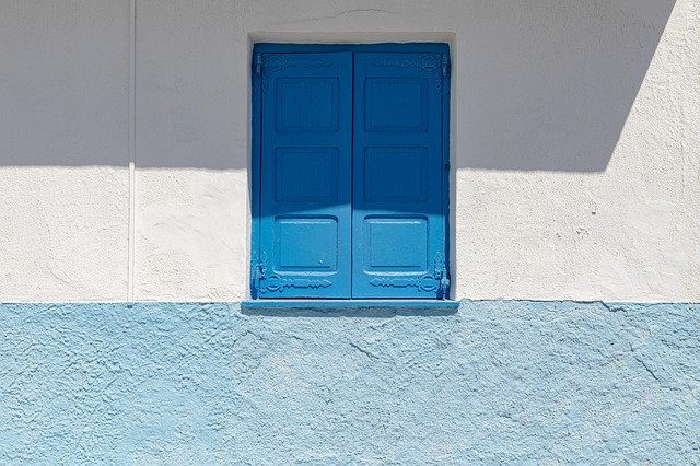 Template Photo Window Blue Facade -  for OffiDocs