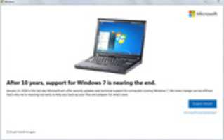 Free download Windows 7 End Of Life Message (OUTDATED free photo or picture to be edited with GIMP online image editor