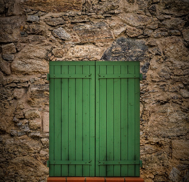 Free download window shutters wall stone wall free picture to be edited with GIMP free online image editor