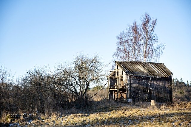 Template Photo Winter Hovel Old Barn for OffiDocs