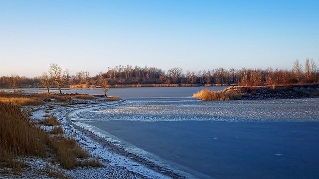 Free download Winter Lake Frozen -  free photo or picture to be edited with GIMP online image editor