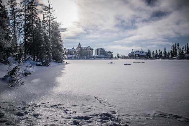 הורדה חינם Winter Lake Snow - תמונה או תמונה בחינם לעריכה עם עורך התמונות המקוון GIMP