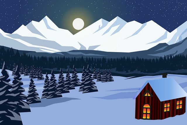 Free download winter night snow landscape ice free picture to be edited with GIMP free online image editor