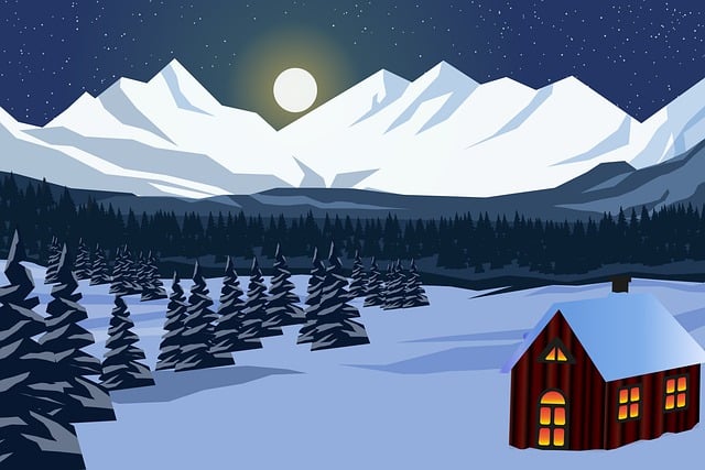 Free download winter night snow landscape ice free picture to be edited with GIMP free online image editor