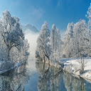 Winter River Reflection HD Theme  screen for extension Chrome web store in OffiDocs Chromium