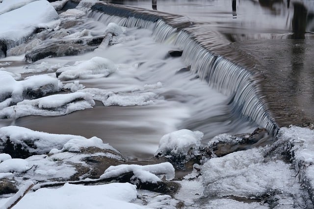 Free download winter river snow nature landscape free picture to be edited with GIMP free online image editor