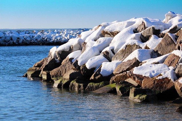 הורדה חינם שלג חורף ים הים הבלטי תמונה בחינם לעריכה עם עורך תמונות מקוון בחינם של GIMP