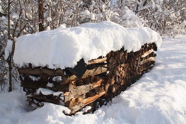 Free download Winter Snow Firewood -  free photo or picture to be edited with GIMP online image editor