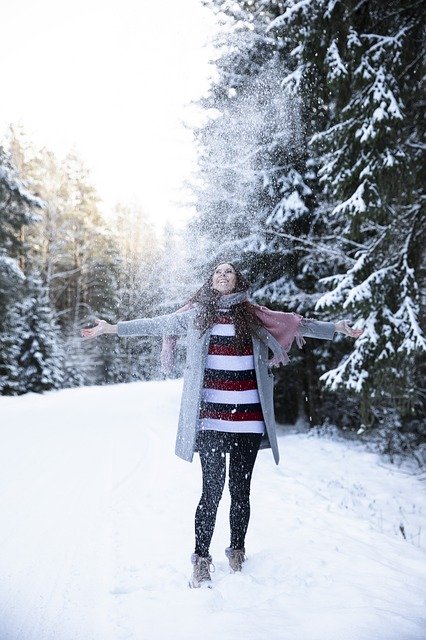 Free download Winter Snow Lady -  free photo or picture to be edited with GIMP online image editor