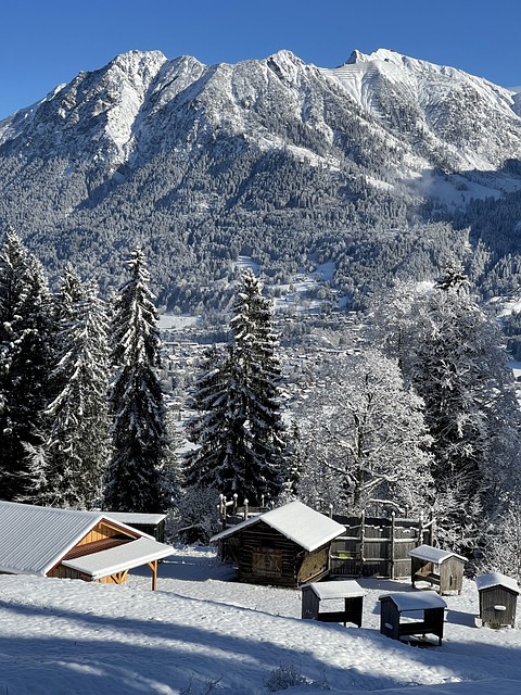 Free download winter snow mountains landscape free picture to be edited with GIMP free online image editor