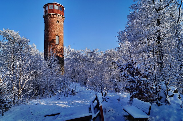 Free download winter snow observation tower free picture to be edited with GIMP free online image editor