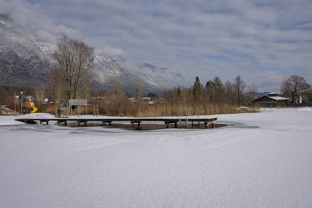 دانلود رایگان قالب عکس Winter Snow Water برای ویرایش با ویرایشگر تصویر آنلاین GIMP