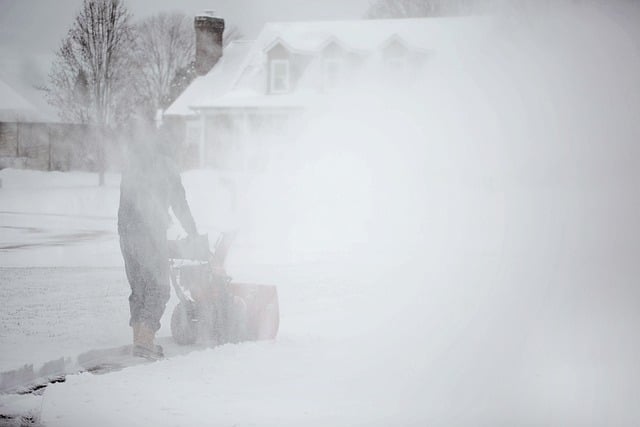 Free download winter storm snowblowing snowblower free picture to be edited with GIMP free online image editor