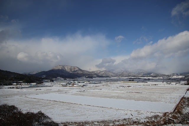 Free download winter village field countryside free picture to be edited with GIMP free online image editor