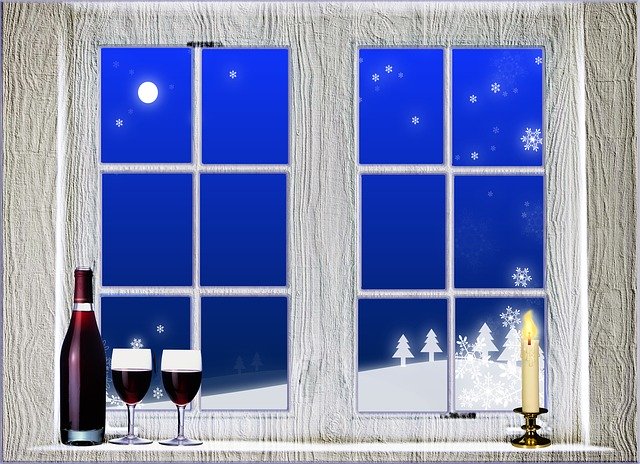 Free download Winter Window Snow Old House -  free illustration to be edited with GIMP free online image editor
