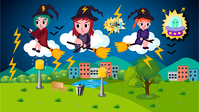 Free download Witch Thunder Nature - Free vector graphic on Pixabay free illustration to be edited with GIMP free online image editor