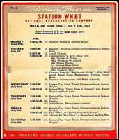 Free download WNBT Television Schedule (No. 1, June 30-July 5, 1941) free photo or picture to be edited with GIMP online image editor