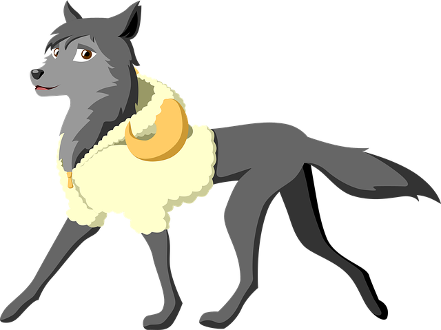 Free download Wolf Sheep Skin -  free illustration to be edited with GIMP free online image editor