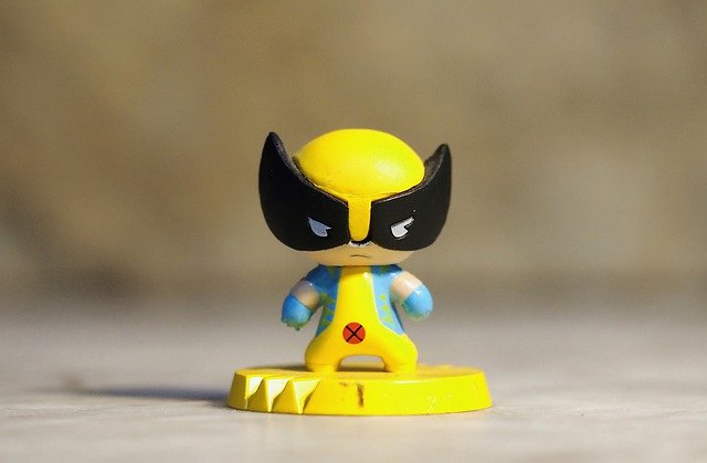 Free download wolverine small toy rubber painted free picture to be edited with GIMP free online image editor