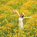 WOMAN AND FLOWERS Theme  screen for extension Chrome web store in OffiDocs Chromium