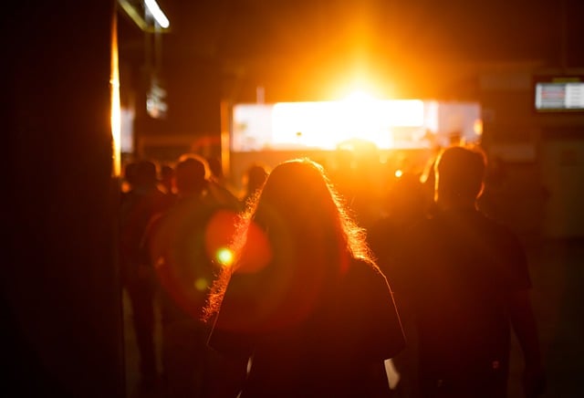 Free download woman back sunset sunrise crowd free picture to be edited with GIMP free online image editor