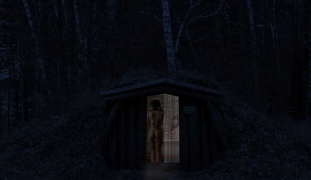Free download woman bath house night nude cave free picture to be edited with GIMP free online image editor