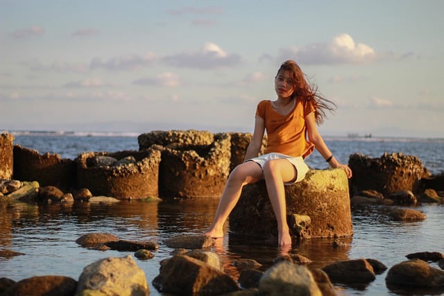 Free download woman beach sea girl indonesia free picture to be edited with GIMP free online image editor