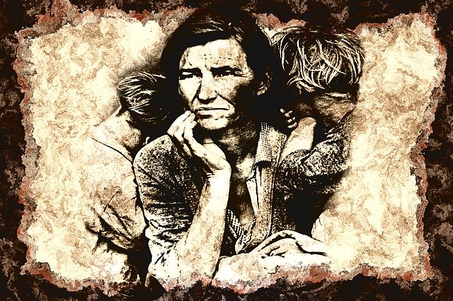 Free download Woman Children Fate -  free illustration to be edited with GIMP free online image editor