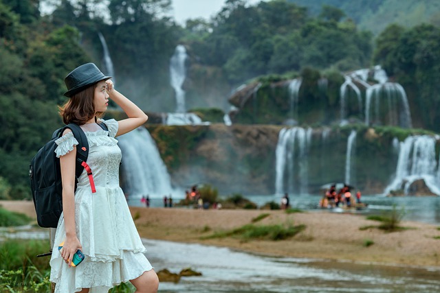 Free download woman fashion model waterfall free picture to be edited with GIMP free online image editor