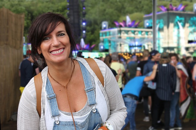 Free download woman festival smile laugh free picture to be edited with GIMP free online image editor