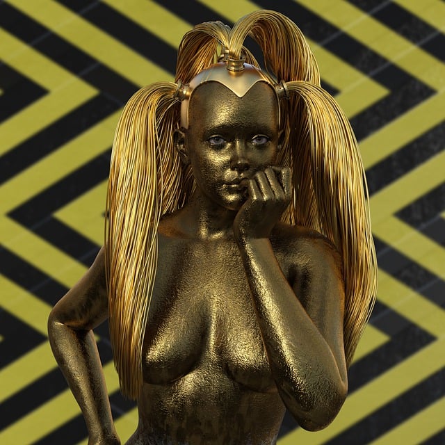 Free download woman gold sculpture body painting free picture to be edited with GIMP free online image editor