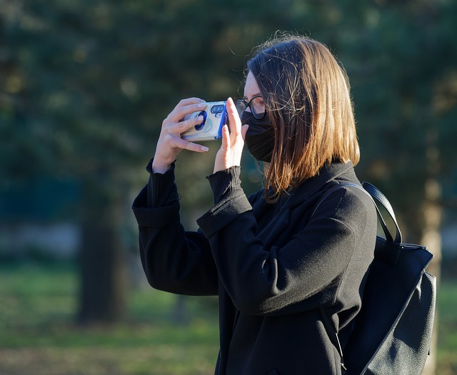 Free download woman mask smartphone trees free picture to be edited with GIMP free online image editor